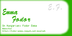 emma fodor business card